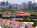 View of Seasons Clubhouse and Pudong from Kris' rooftop garden